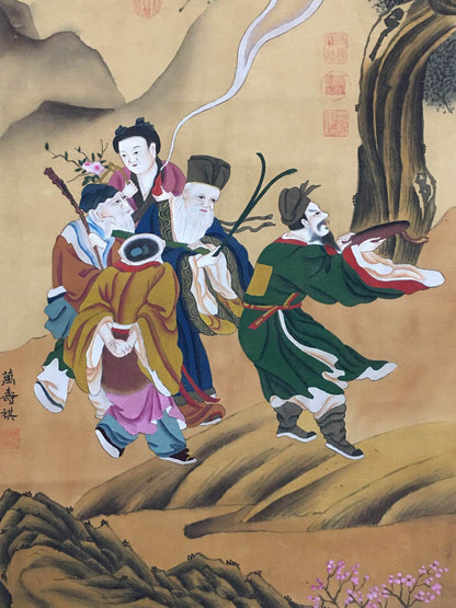 萬壽祺中堂人物畫 - 九州墨閣