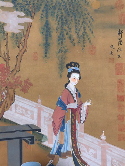 仇英中堂仕女畫 - 九州墨閣