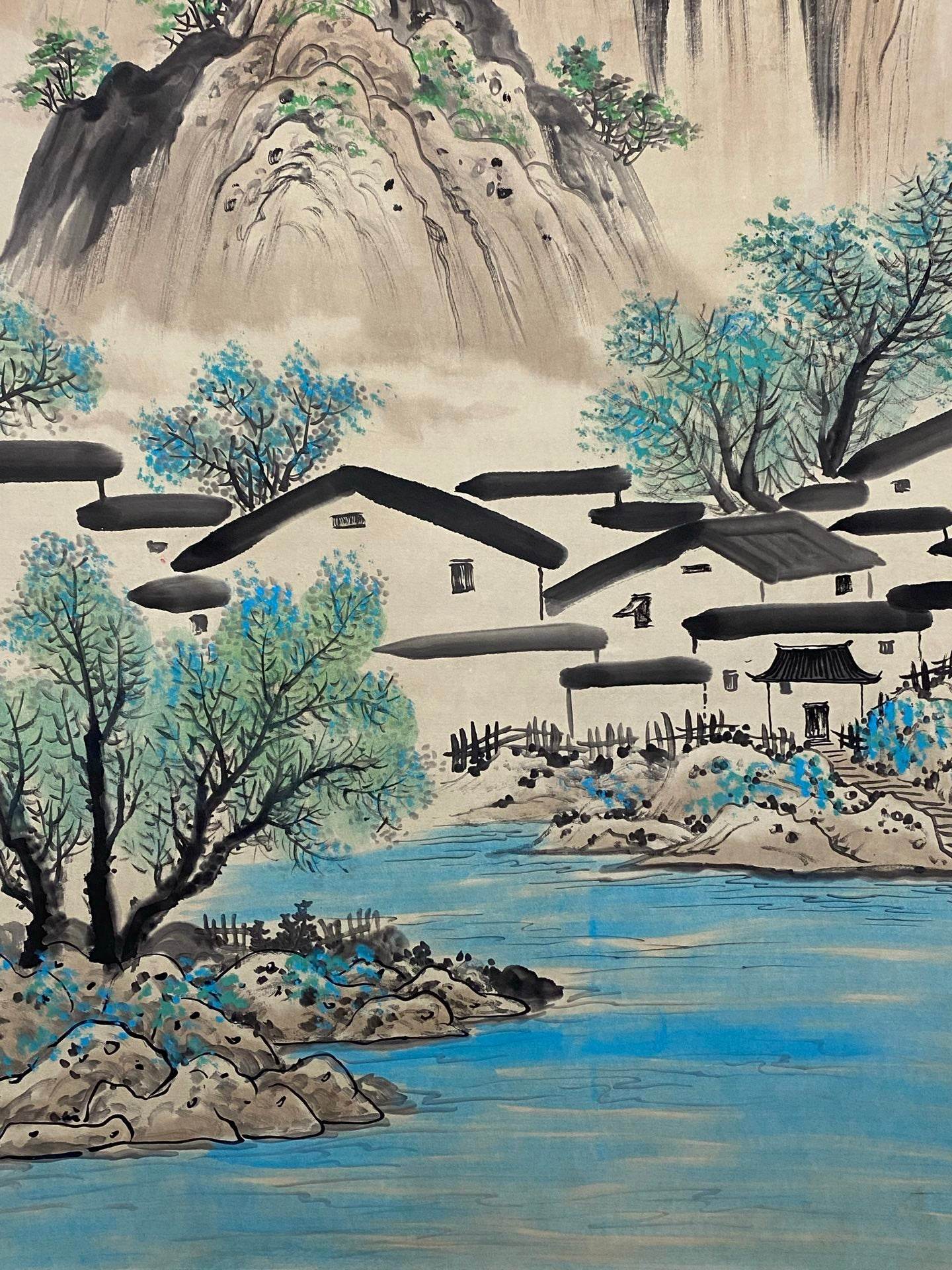吳冠中中堂山水畫 - 九州墨閣