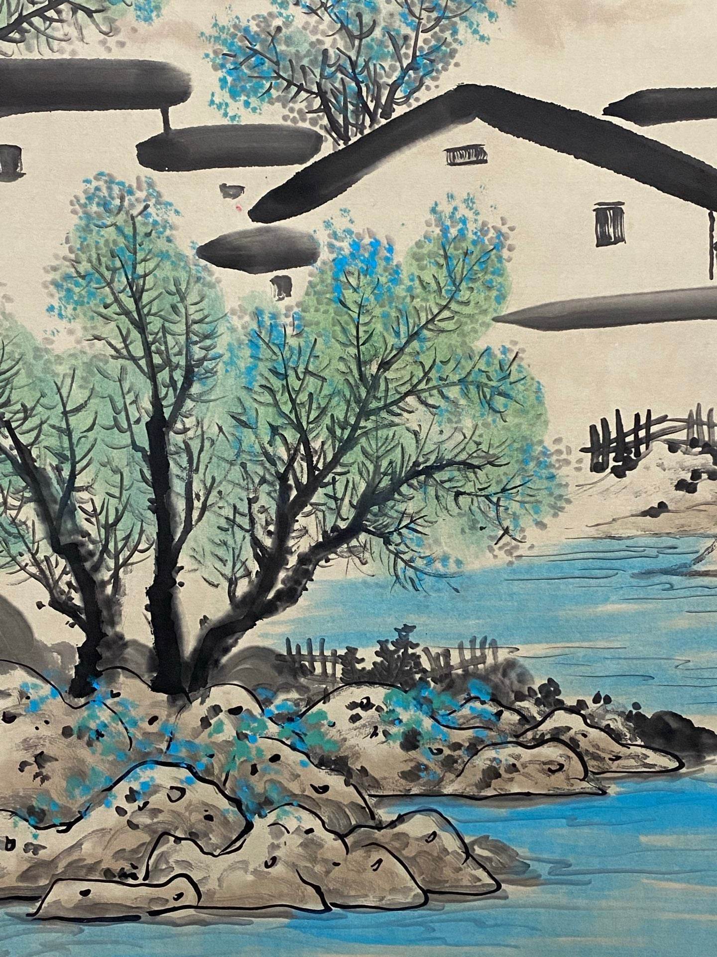 吳冠中中堂山水畫 - 九州墨閣