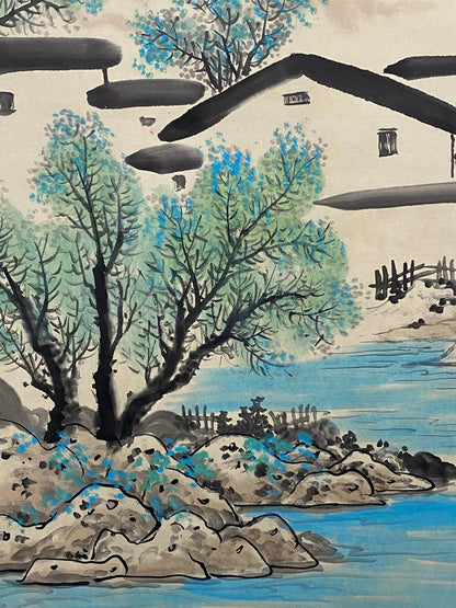 吳冠中中堂山水畫 - 九州墨閣