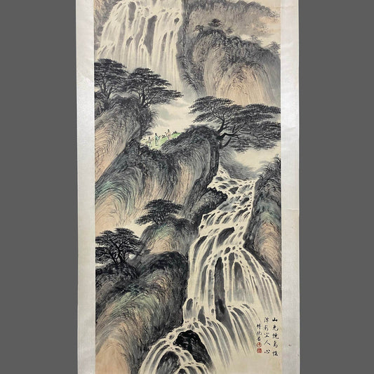 傅抱石中堂山水畫 - 九州墨閣