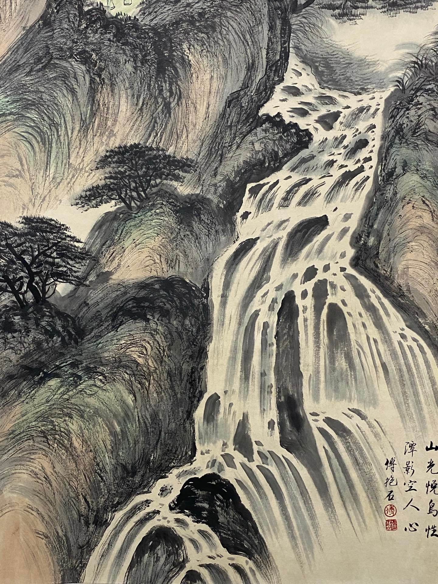 傅抱石中堂山水畫 - 九州墨閣
