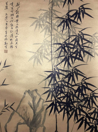 鄭板橋中堂墨竹畫 - 九州墨閣