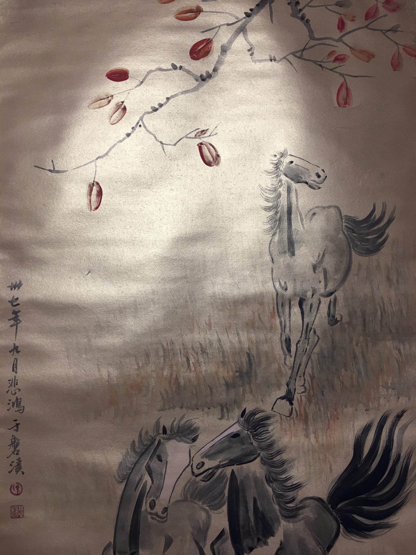 徐悲鴻中堂駿馬畫 - 九州墨閣