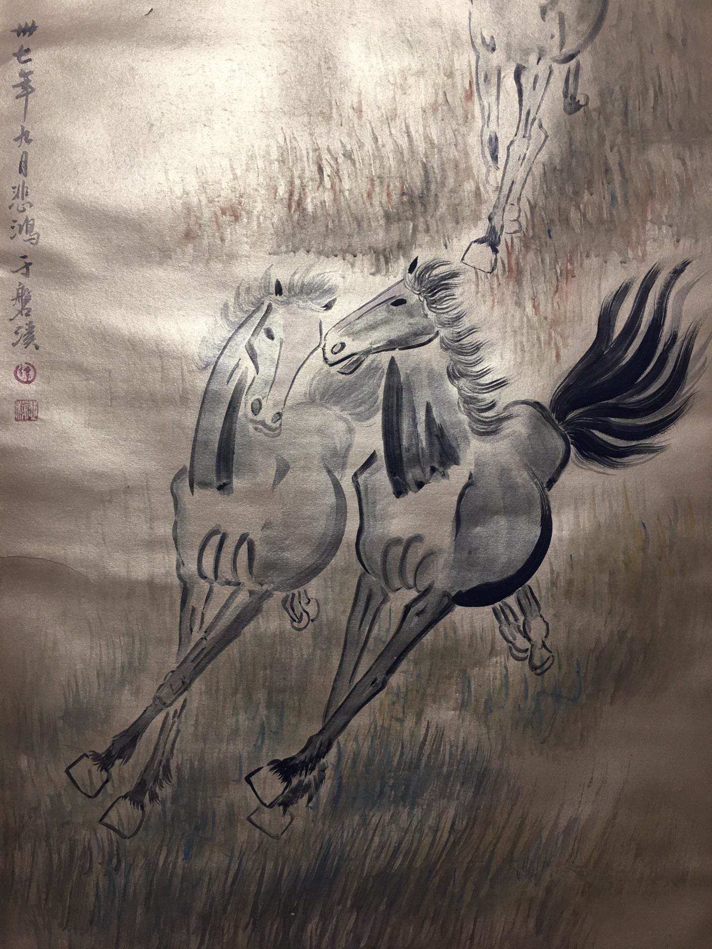 徐悲鴻中堂駿馬畫 - 九州墨閣