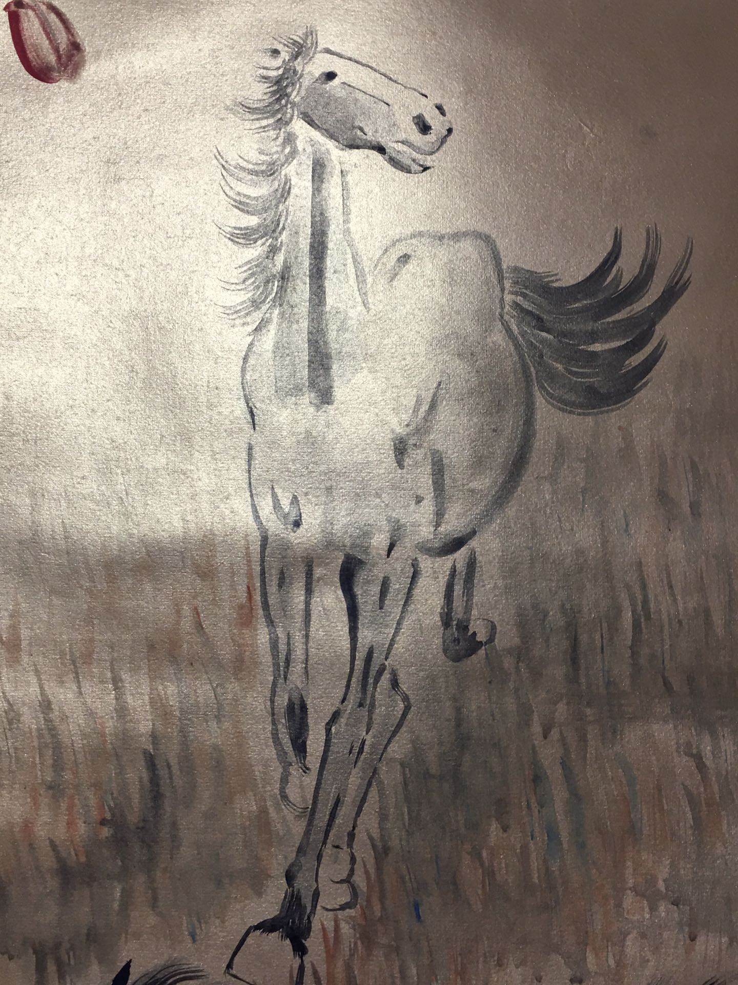 徐悲鴻中堂駿馬畫 - 九州墨閣
