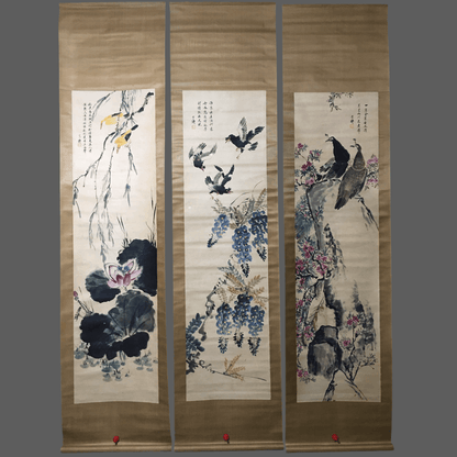 王雪濤四條屏花鳥畫 - 九州墨閣