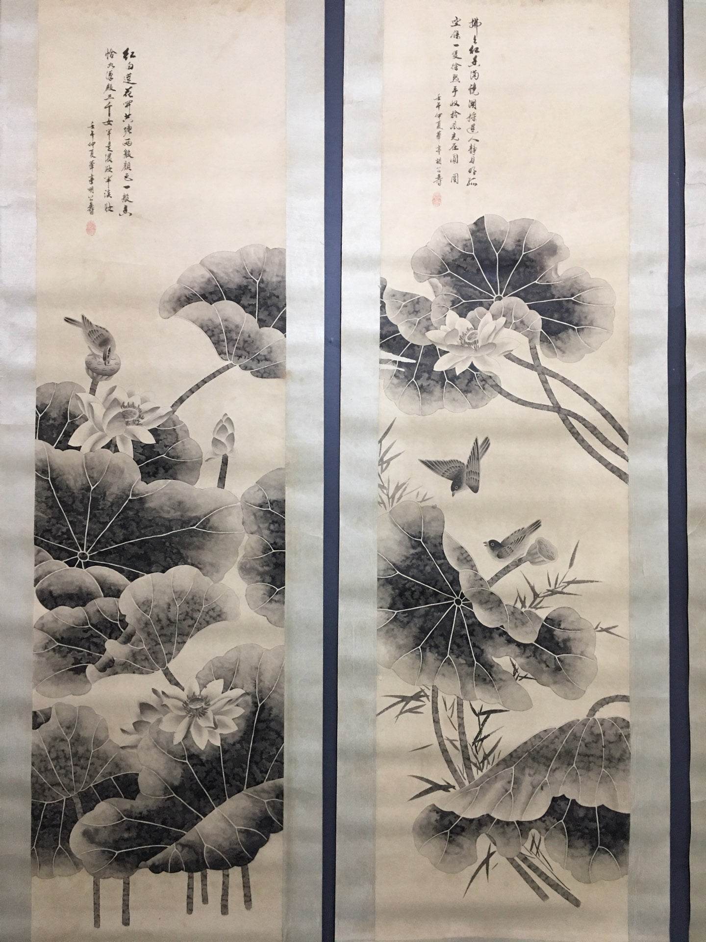 胡公壽四條屏花鳥畫 - 九州墨閣