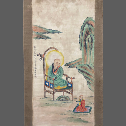 丁觀鵬中堂羅漢畫