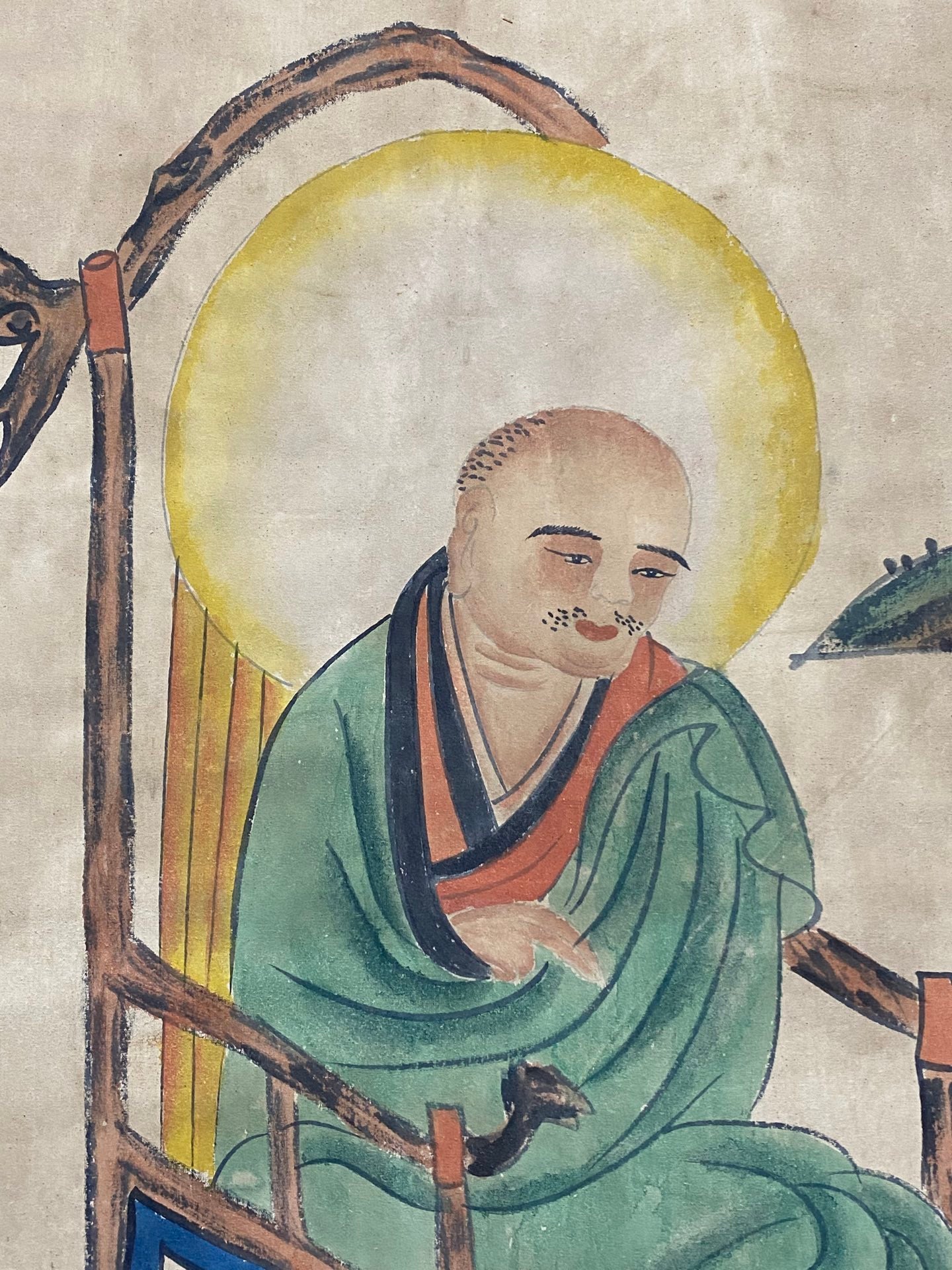 丁觀鵬中堂羅漢畫
