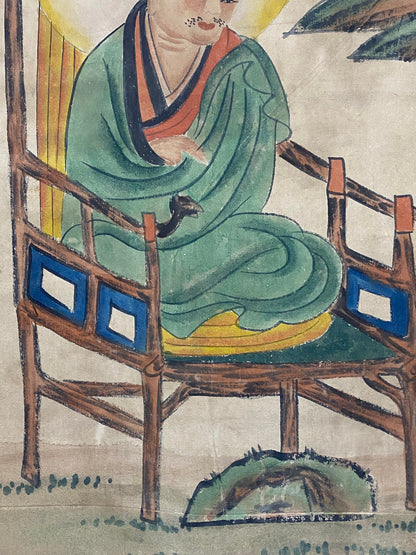 丁觀鵬中堂羅漢畫