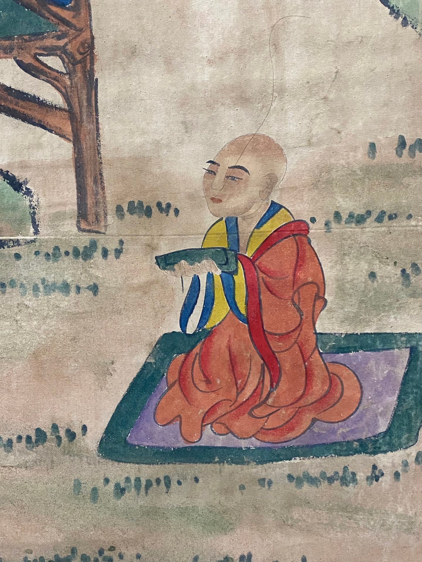 丁觀鵬中堂羅漢畫