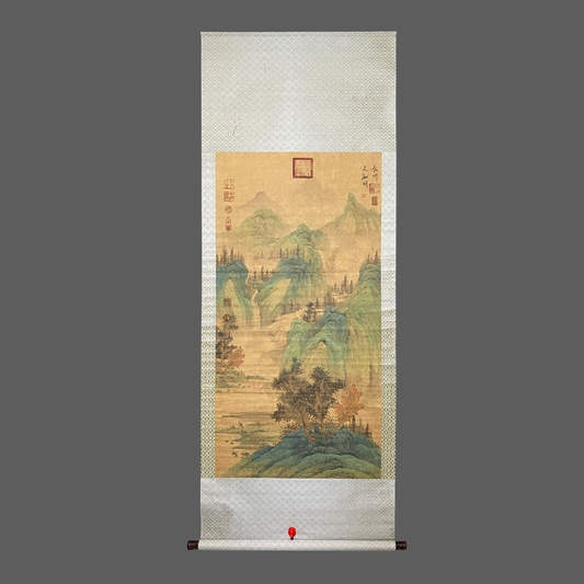 文征明中堂山水畫