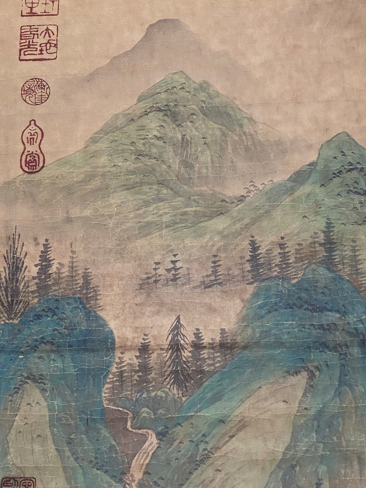 文征明中堂山水畫