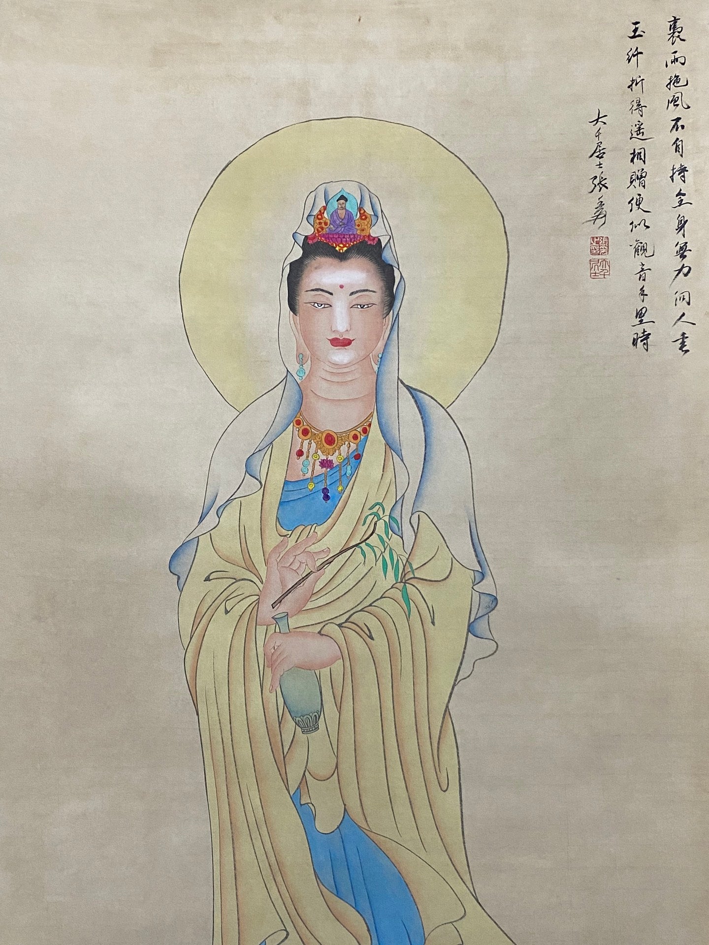 張大千中堂佛像畫