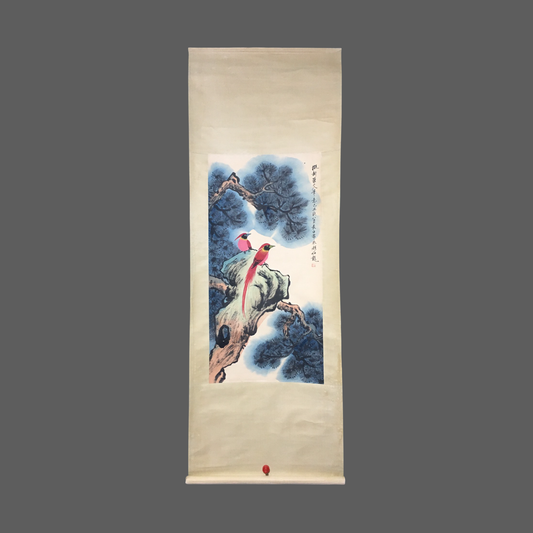 顏伯龍中堂花鳥畫