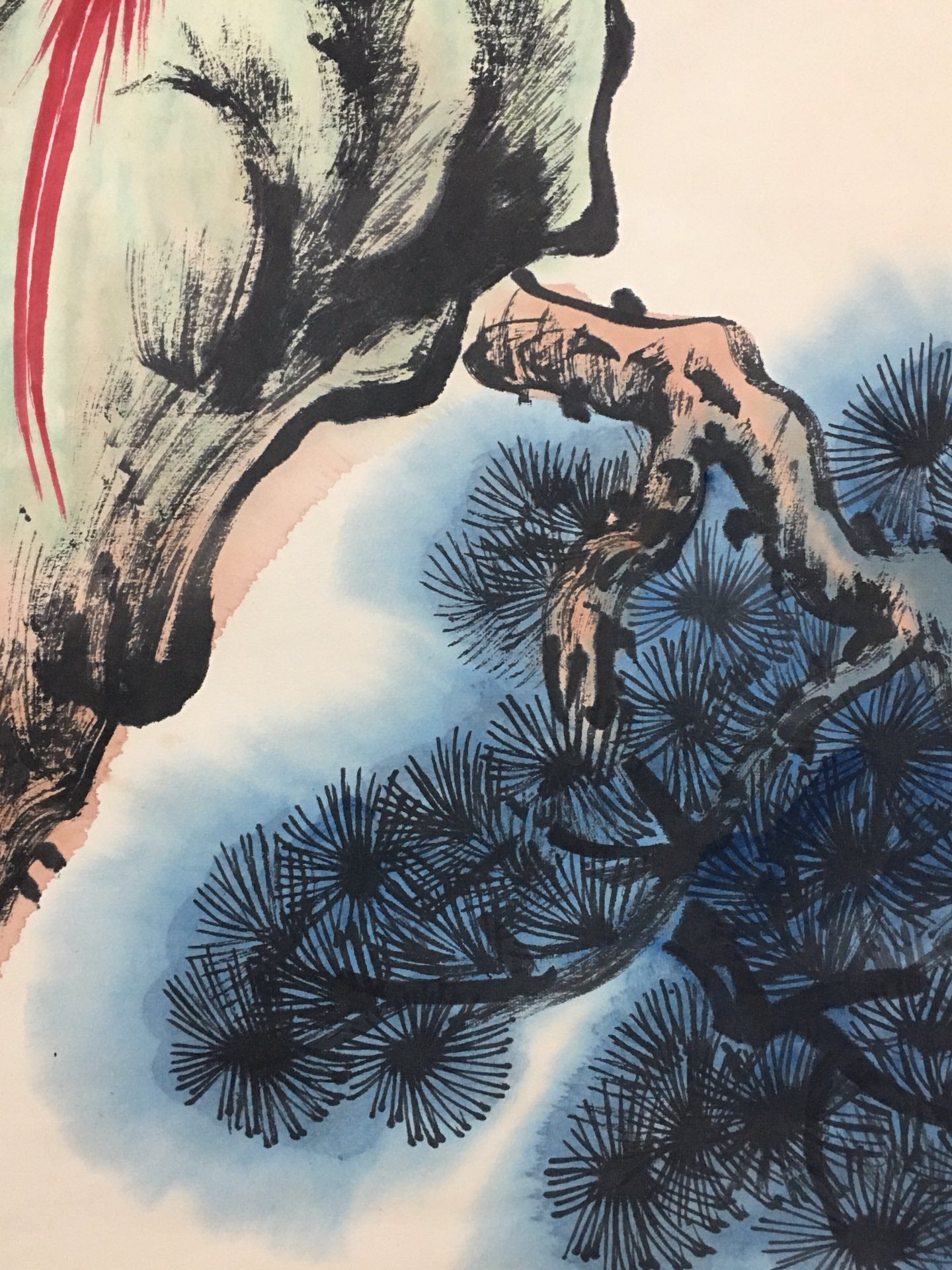 顏伯龍中堂花鳥畫
