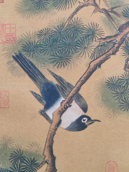 呂紀中堂四喜圖